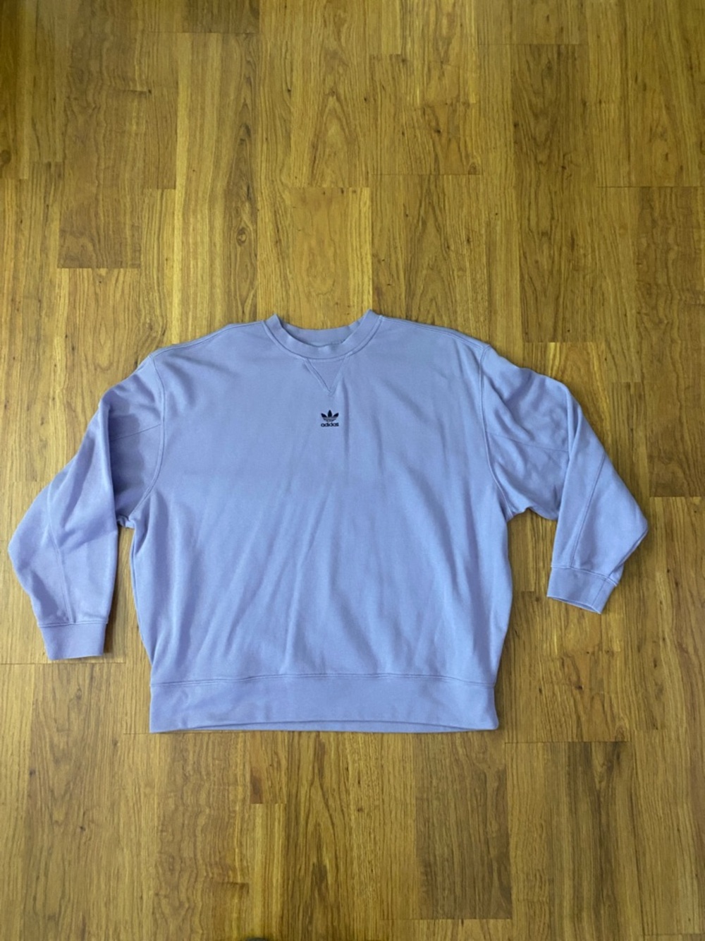 adidas Lavender Crewneck Sweatshirt with Trefoil Logo